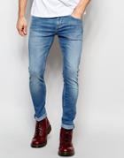 D.i.e. Smoke Super Skinny Jeans In Light Blue Wash - Indigo Wash 2