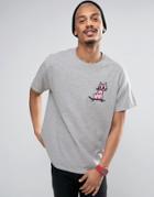 New Love Club Kitty Skate T-shirt - Gray