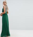 Tfnc Petite Wedding Embellished Back Maxi Dress - Green