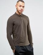 Armani Jeans Long Sleeve Pique Polo Regular Fit - Red