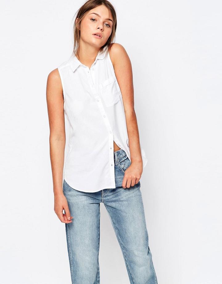 New Look Sleeveless Shirt - White