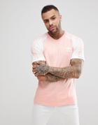 Adidas Originals Adicolor Raglan California T-shirt In Pink Cv6000 - Pink