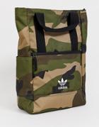 Adidas Originals Backpack Tote In Camo-green
