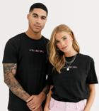 Life Is Beautiful Unisex Embroidered Logo T-shirt - Black