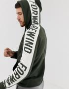 Jack & Jones Panel Taped Over Head Hoodie - Green