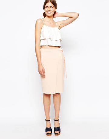 The Laden Showroom X Even Vintage Skirt With D-ring Detail - Nude