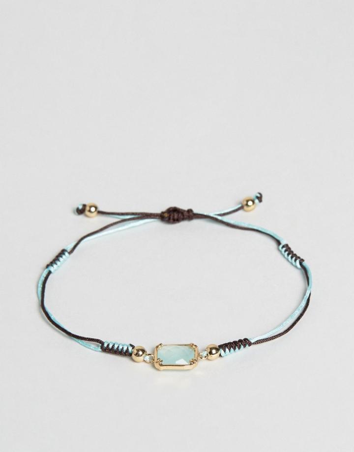 Ashiana Gold Plated Rectangular Gem Detail Bracelet - Gold