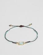 Ashiana Gold Plated Rectangular Gem Detail Bracelet - Gold