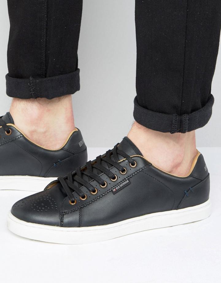 Ben Sherman Tredegar Sneakers Black Leather - Black
