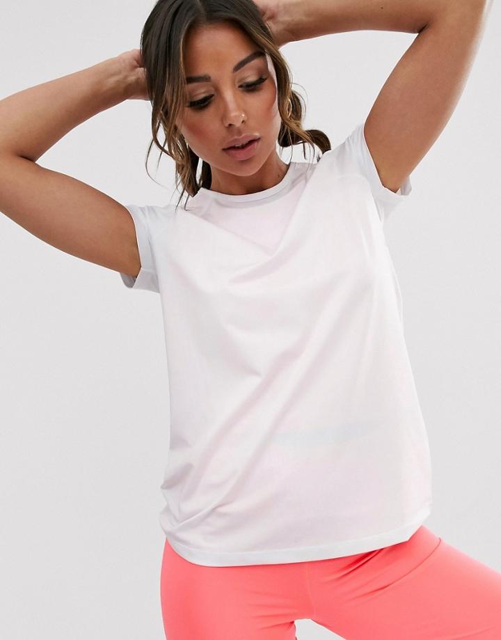 Asos 4505 Short Sleeve T-shirt With Mesh Back Detail