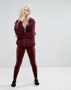 Adidas Originals Velvet Vibes Leggings In Maroon - Red