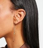 Asos Design 14k Gold Plated Pull Through Earrings With Snake Design