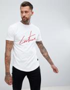 The Couture Club Muscle Fit T-shirt In White With Signature Logo - White