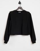 Object Sweatshirt With Shoulder Detail In Black