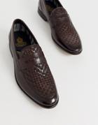 Base London Alto Weave Loafers In Brown - Brown