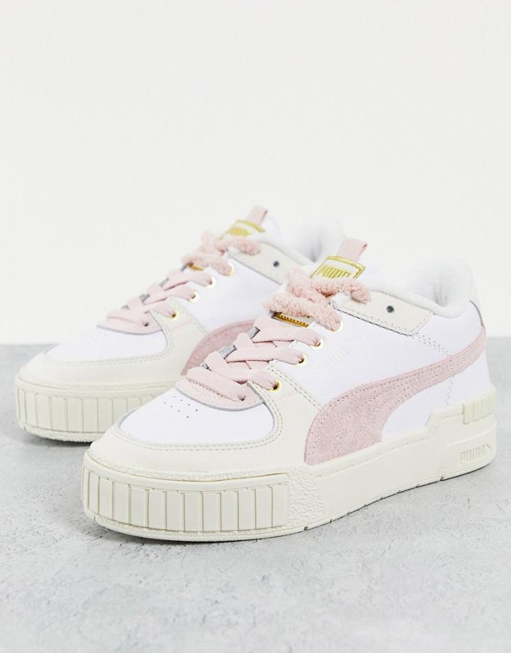 Puma Cali Sport Sneakers In White And Pink