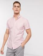 New Look Short Sleeve Organic Cotton Oxford Shirt In Red