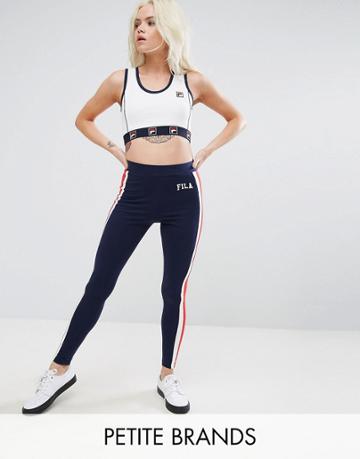 Fila Petite Legging With Racer Stripe And Logo Detail - Navy