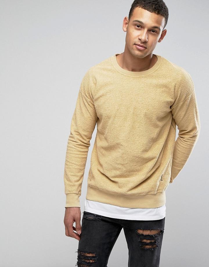 Religion Sweatshirt In Reverse Jersey - Beige
