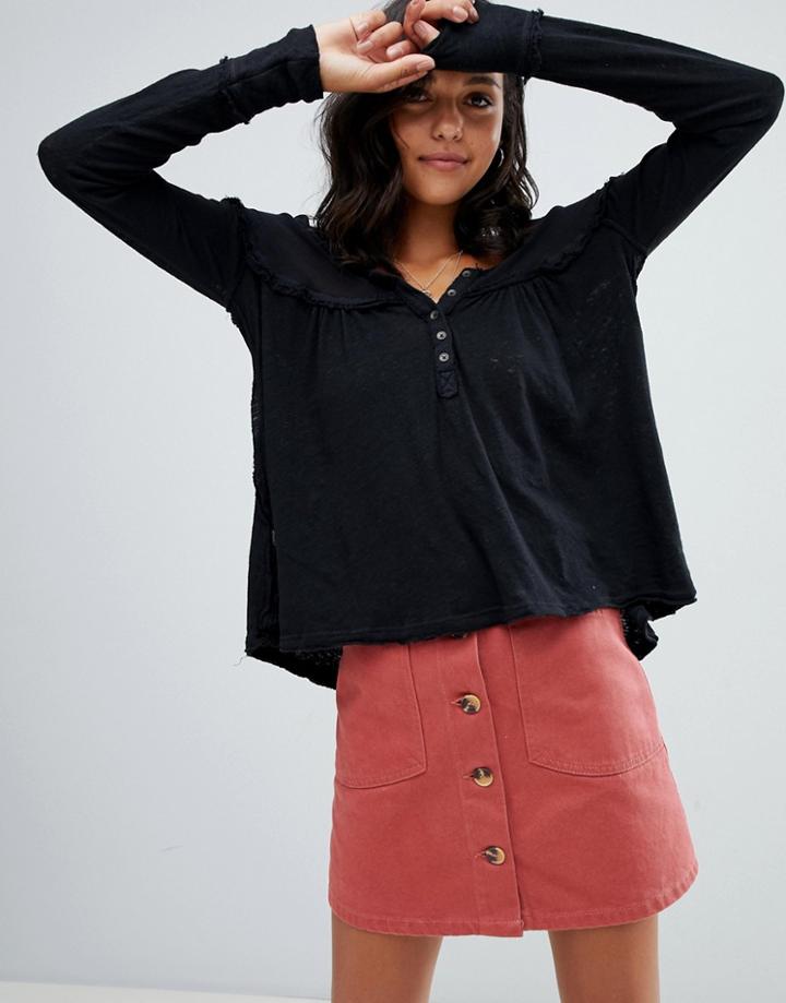 Free People Relaxed Henley Top