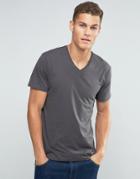 Esprit Basic V-neck T-shirt - Gray