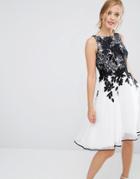 Coast Annabel Sleeveless Artwork Dress - White