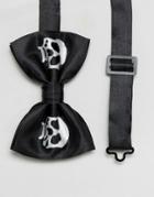 Ssdd Halloween Skull Bow Tie - Black