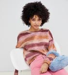 New Look Textured Sweater In Stripe