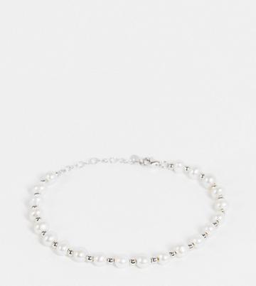 Serge Denimes Silver Pearl Bead Bracelet