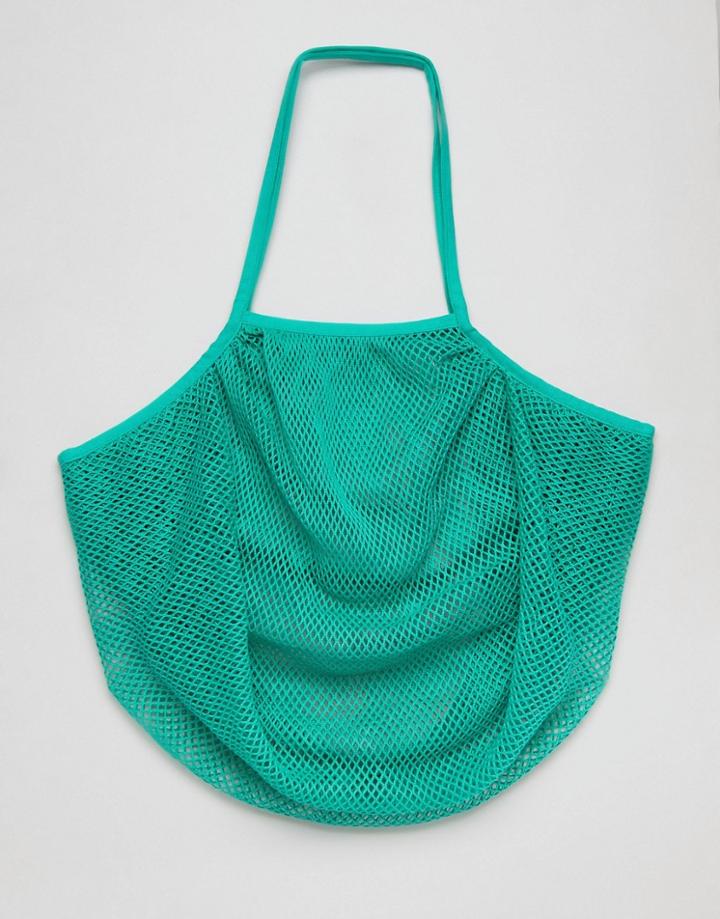 Asos Beach String Shopper Bag - Blue