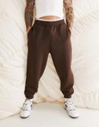 Asos Design Oversized Sweatpants In Dark Brown