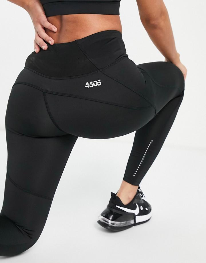 Asos 4505 Icon Run Tie Waist Legging With Pocket-black