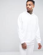 Asos Oversized Hoodie In White - White