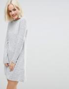 Only Daho Turtleneck Knit Dress - Gray