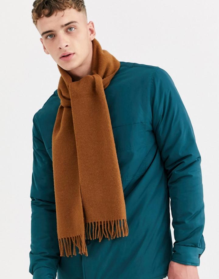 Weekday Orbit Wool Scarf In Tan