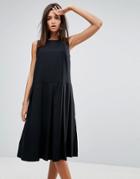 Ymc Pleat Wool Blend Dress - Black