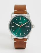 Fossil Fs5540 The Commutor Leather Watch - Brown