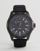 Boss Orange By Hugo Boss 1550032 Honolulu Silicone Watch In Black - Black