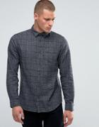 Selected Homme Flannel Check Shirt - Gray