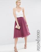 Asos Petite Tulle Prom Skirt With Multi Layers - Pink