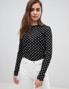 Moves By Minimum Spotty Long Sleeve Top-multi