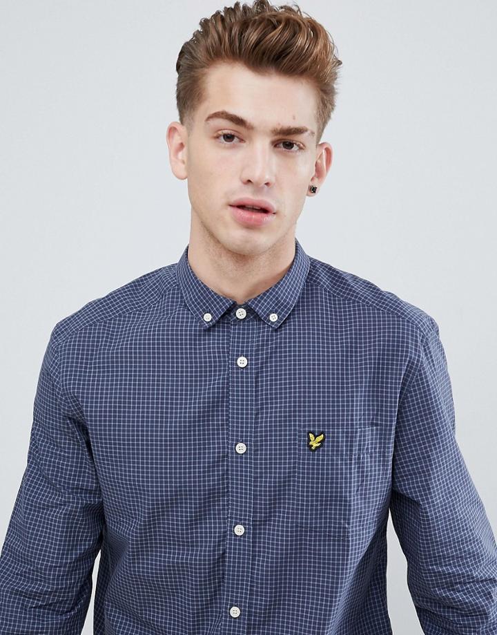 Lyle & Scott Mini Check Shirt - Navy