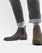 Hugo Boheme Suede Chelsea Boots In Gray - Gray