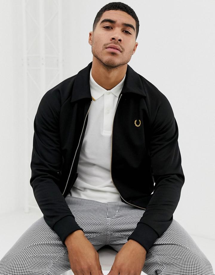 Fred Perry X Miles Kane Sweat Jacket In Black - Black