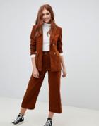 New Look Corduroy Crop Pants Two-piece - Orange