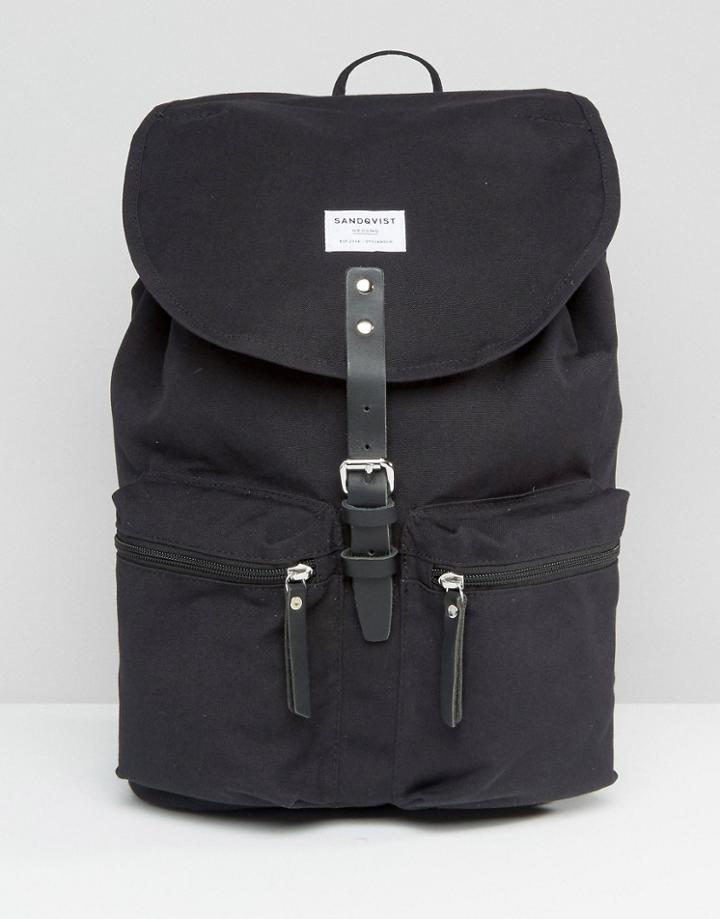 Sandqvist Roald Backpack In Black - Black