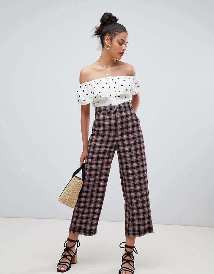 Nobody's Child Checked Relaxed Pants - Multi