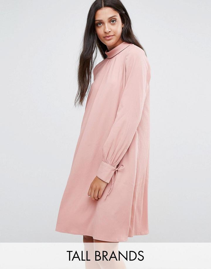 Y.a.s Tall Tie Cuff Shift Dress - Multi