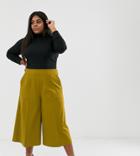 Asos Design Curve Tailored Clean Culottes - Green