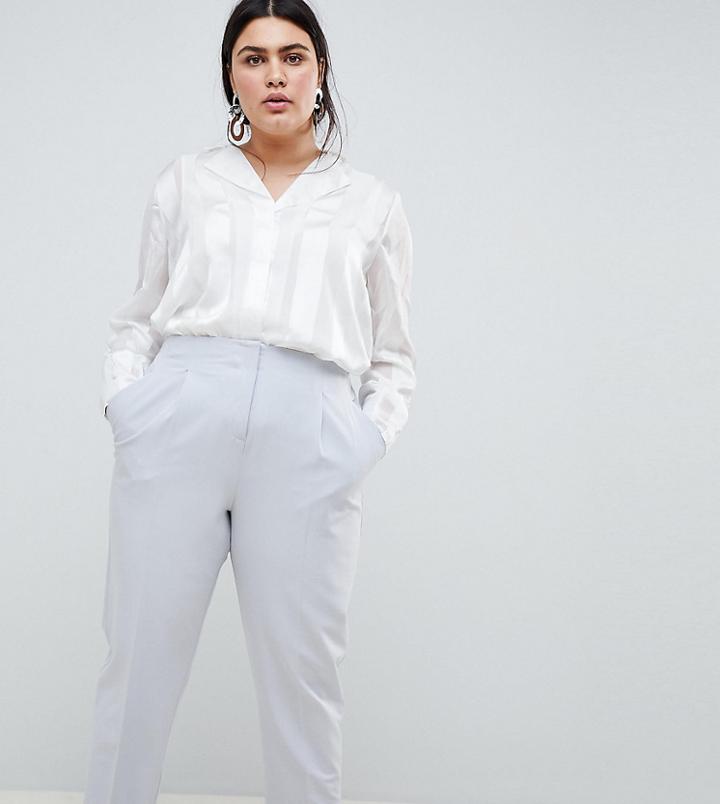 Asos Design Curve Mix & Match Cigarette Pants - Blue